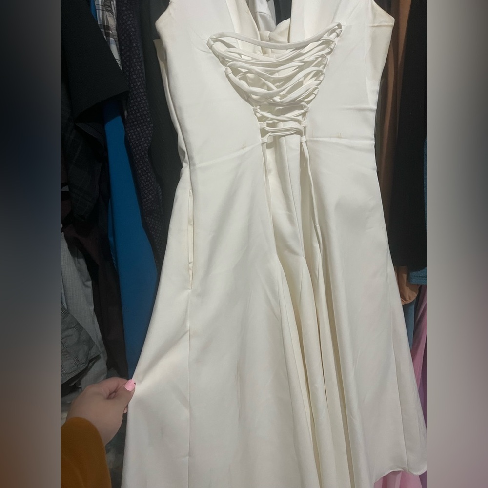 House of CB Cream Midi Dress